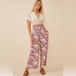 #2 Floral Print Smocked Waist Wide Leg Pants